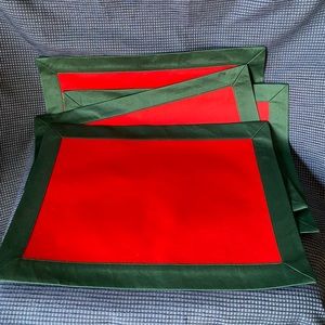 Set of Four (4) Heavy Chinz Holiday Placemats